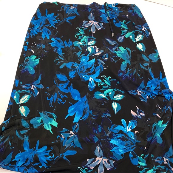 Vince Camuto Blue Floral Blouson Halter Maxi Dress Size 10 - Picture 10 of 13